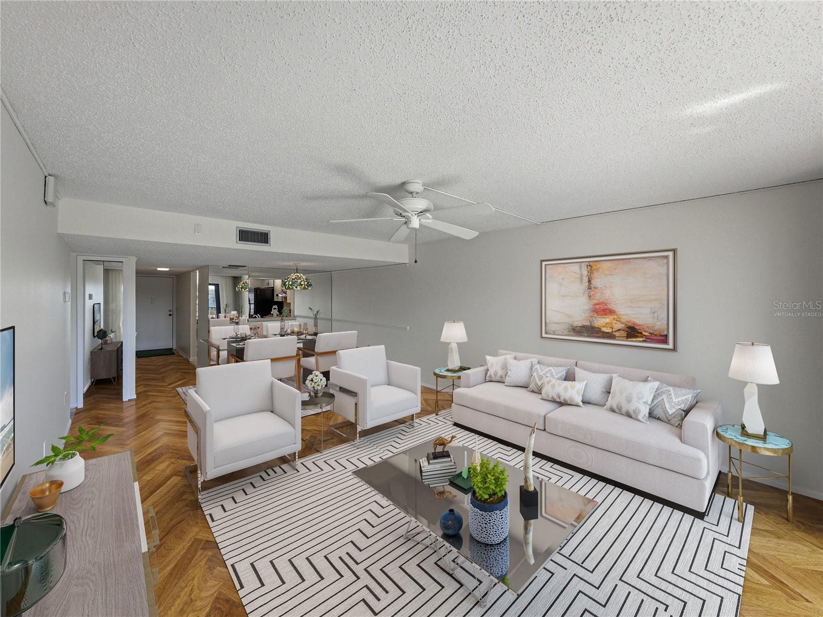 Virtually Staged Living Room.