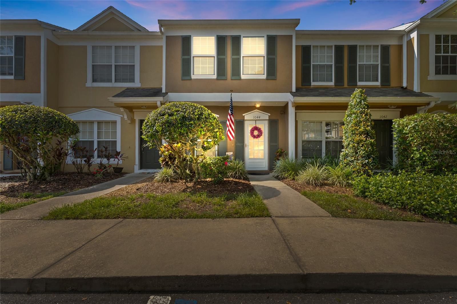 Lush landscape-maintained by HOA
