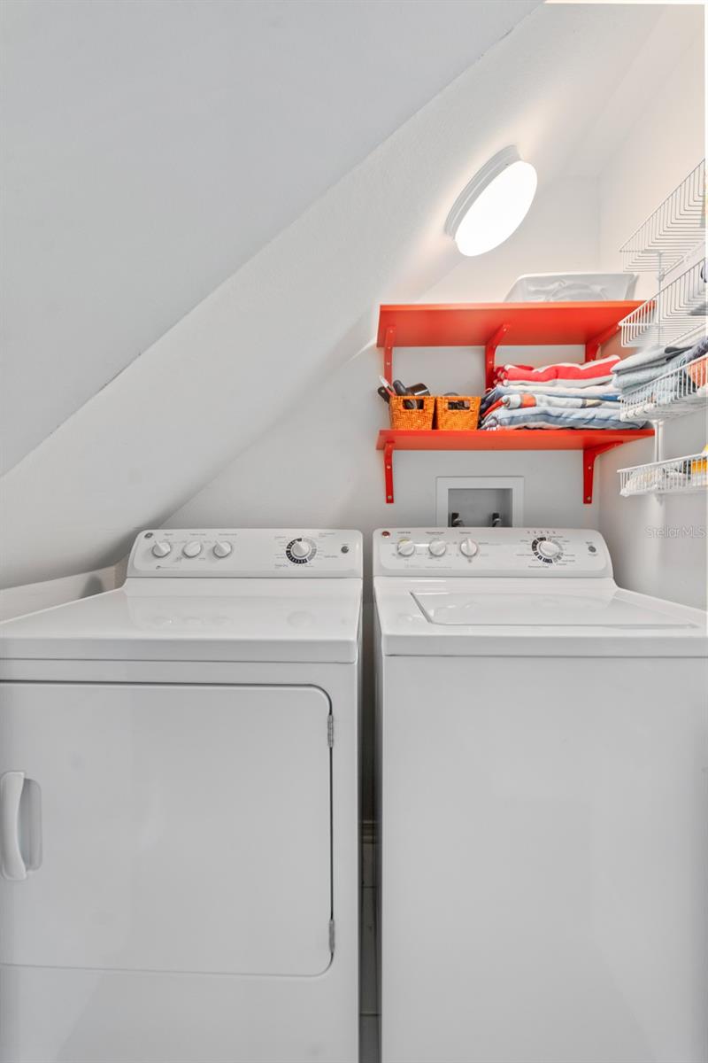 Washer, dryer included in convenient laundry closet