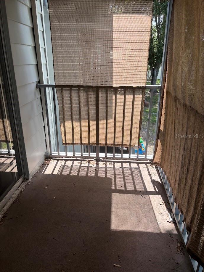 Screened in lanai with shades