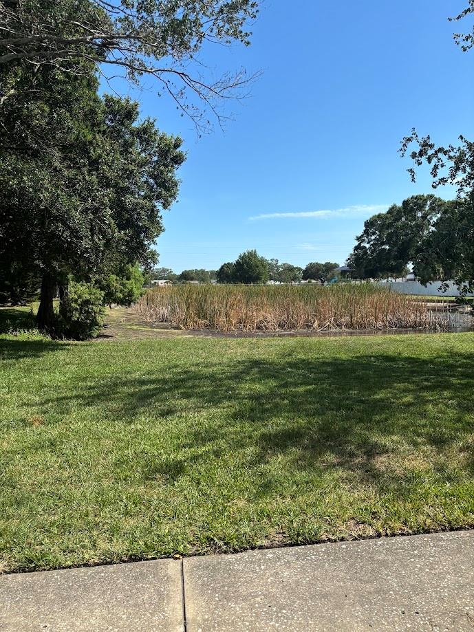 Green area in front of building