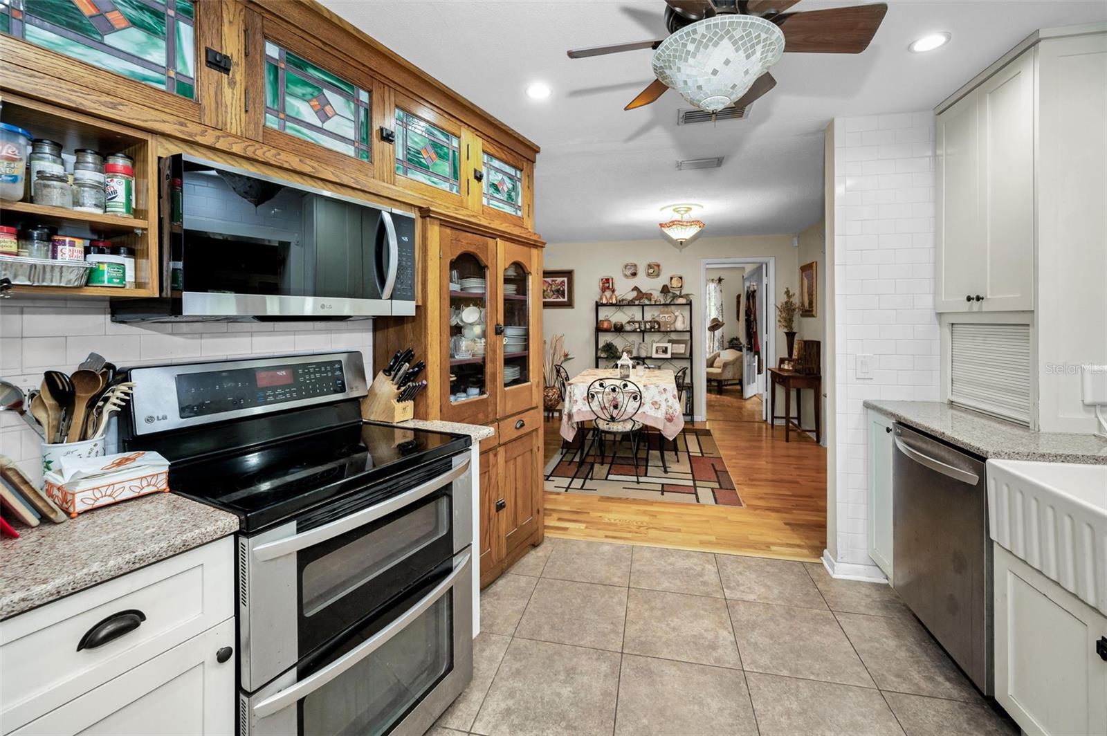 Country kitchen with Granite Countertops