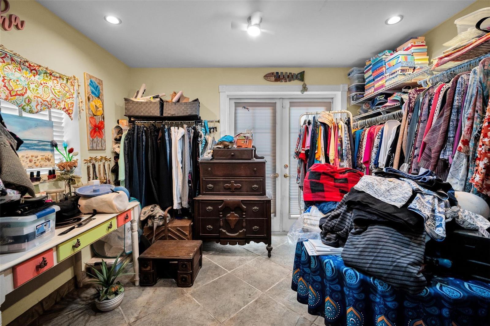 This is a sitting room but being used as a Master BR since there is already a Walk in closet in the master BR.