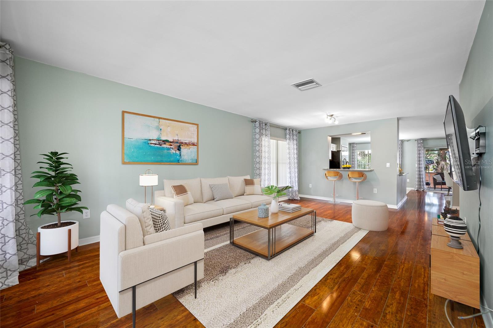 Virtually Staged Living Room