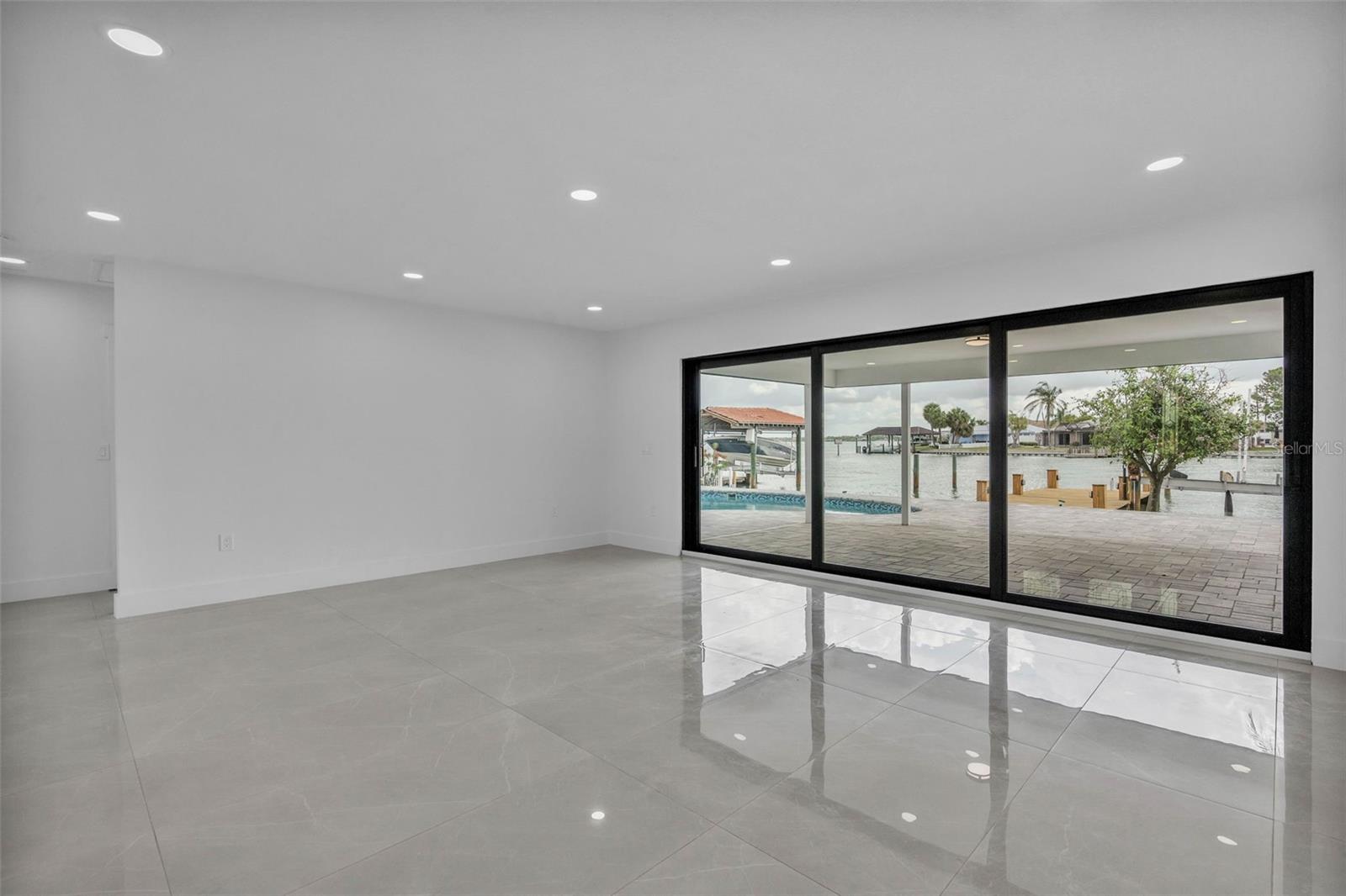 Living area which leads out to the pool.
