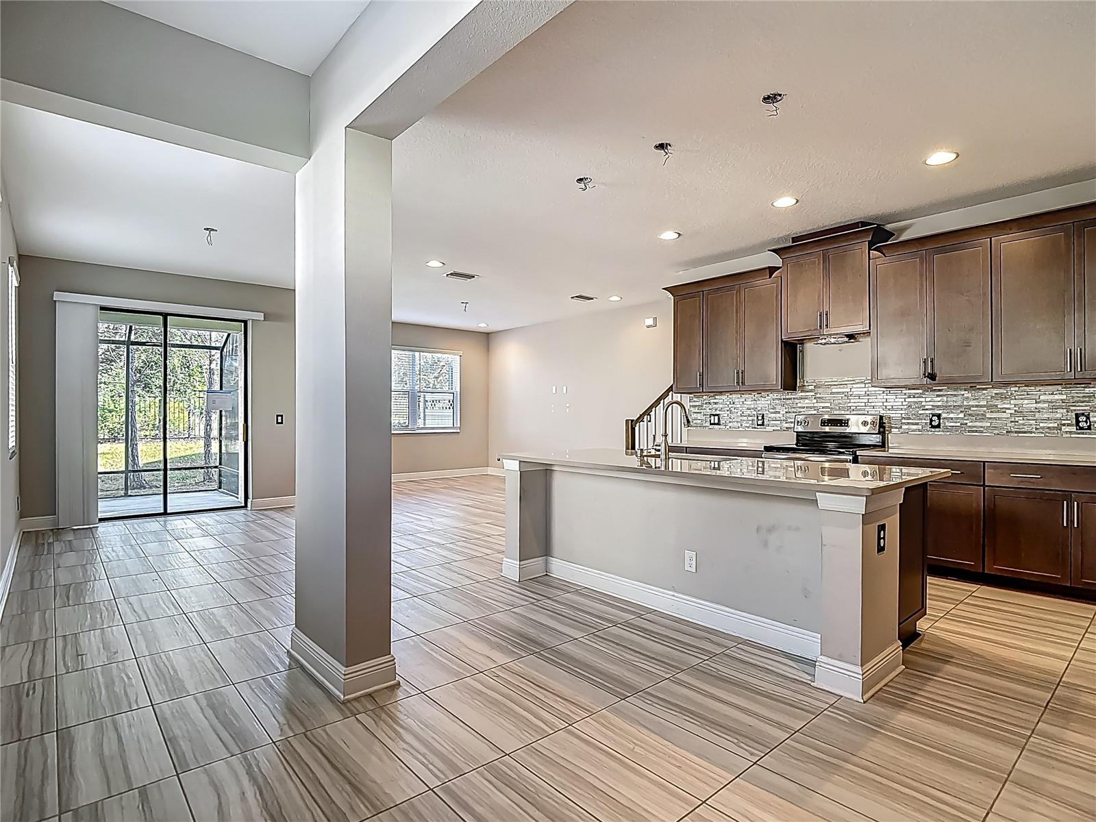 Kitchen Island - Family Room open concept