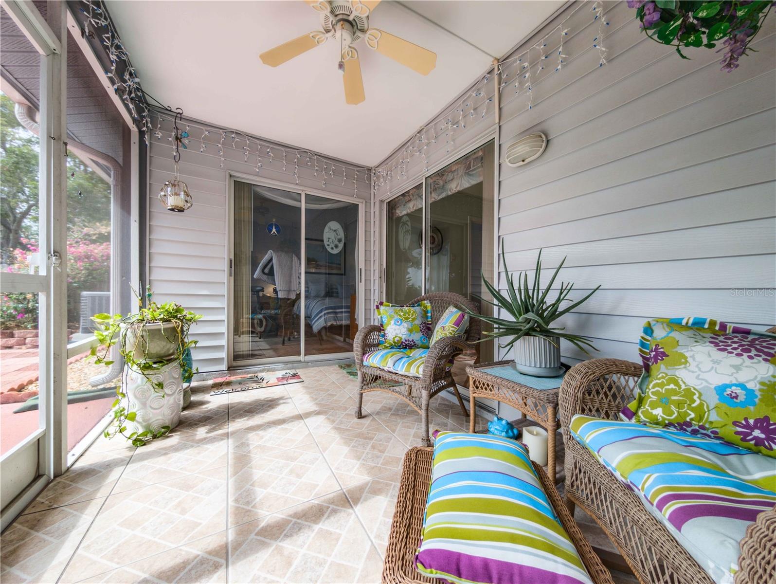 Come and sit a while in your screened patio