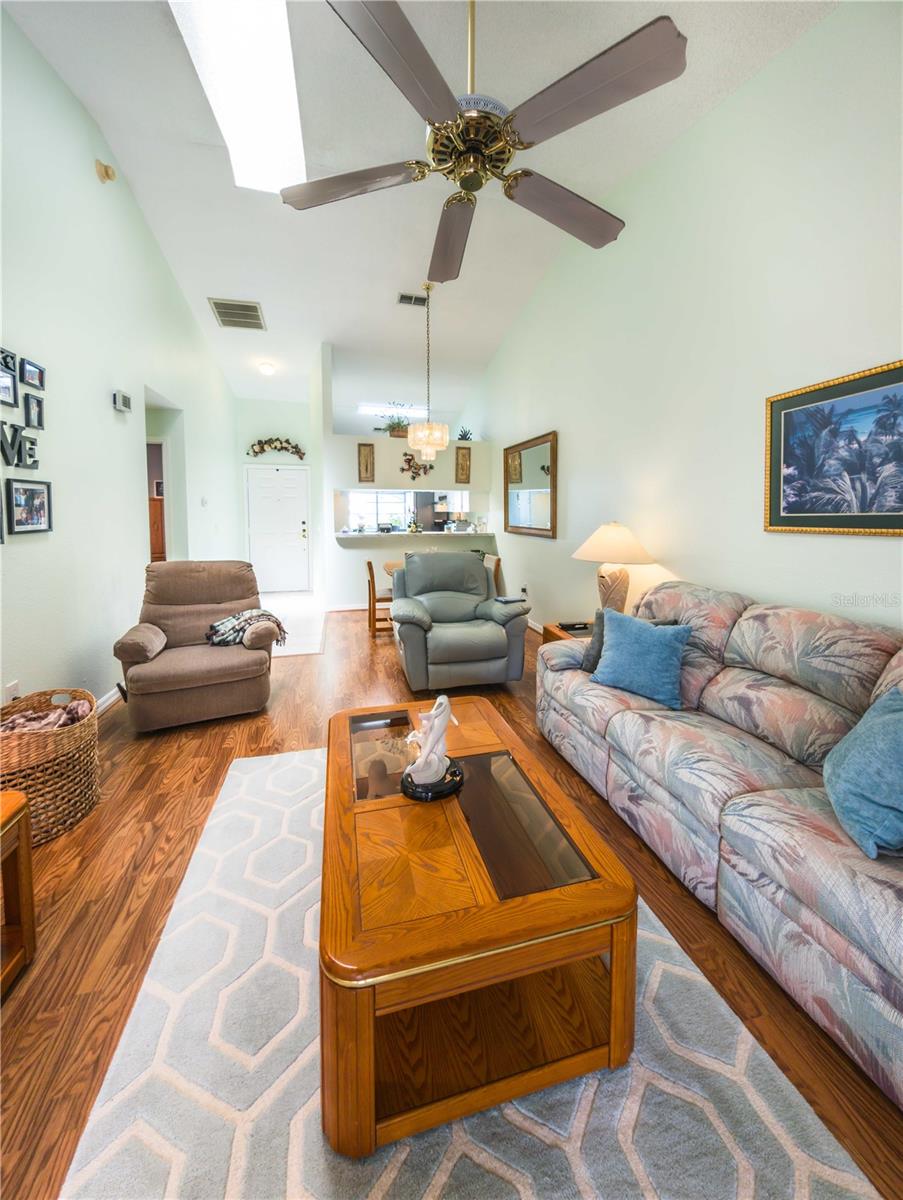 Skylights in living room