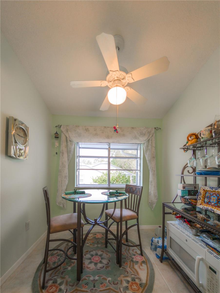 Eat in kitchen has garden window