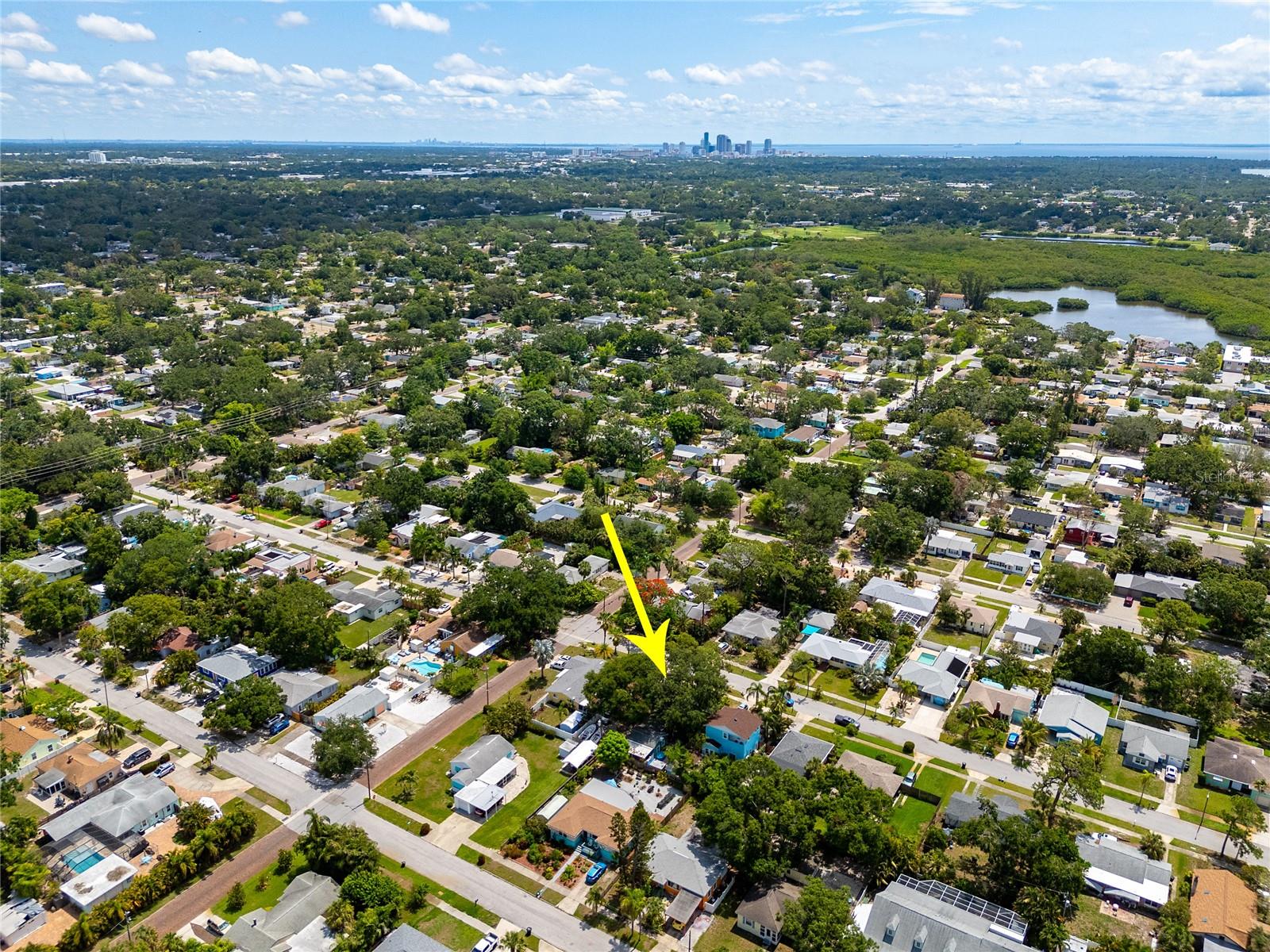 Downtown St. Petersburg in the background.
