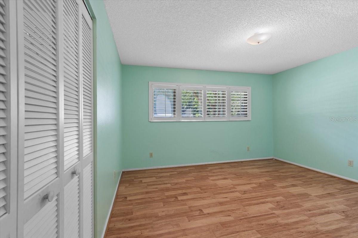 Second bedroom window with shutters
