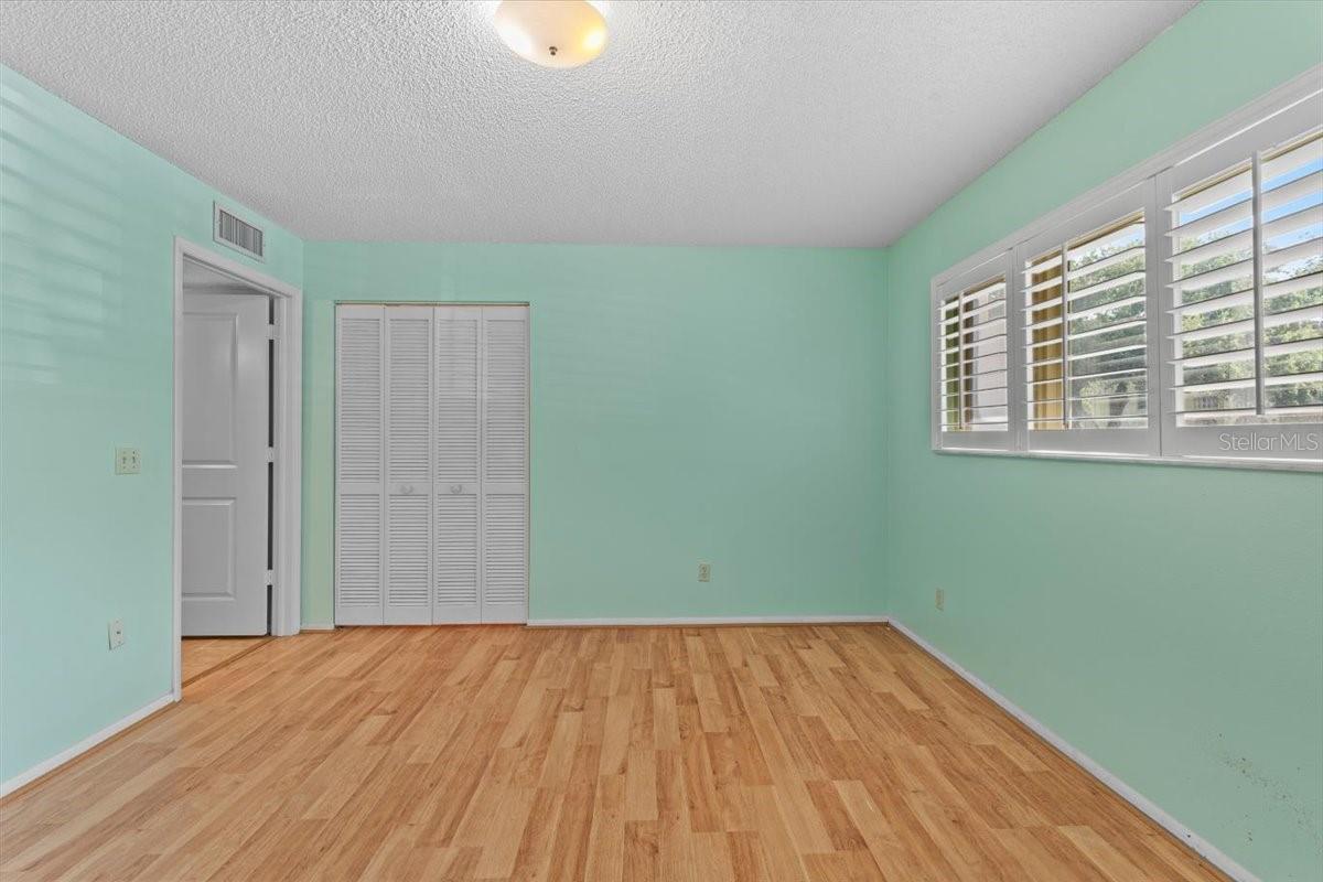 Second bedroom view of window and closet