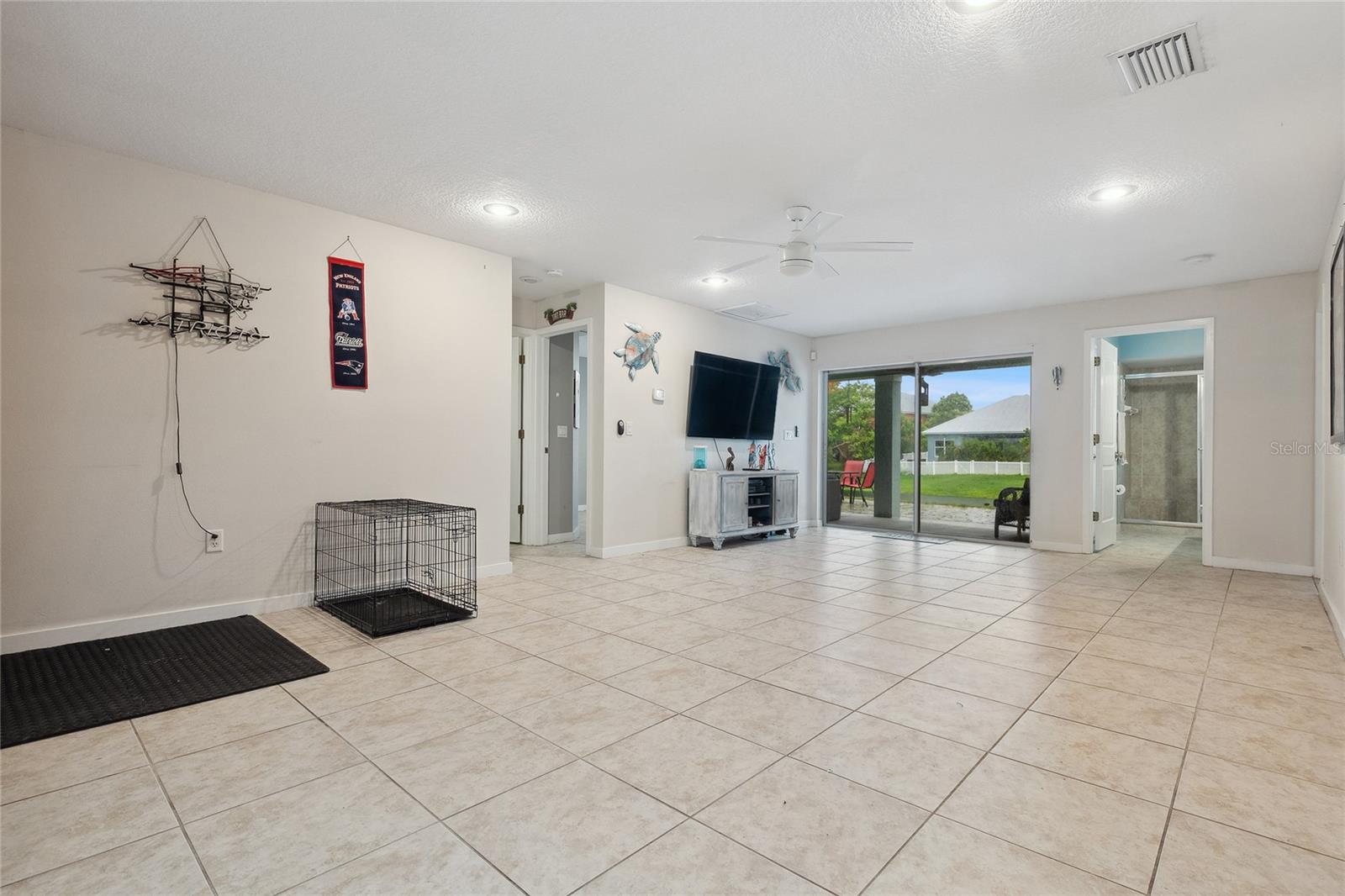Extra living space conveniently located on th elower level, adjacent to the bedrooms.