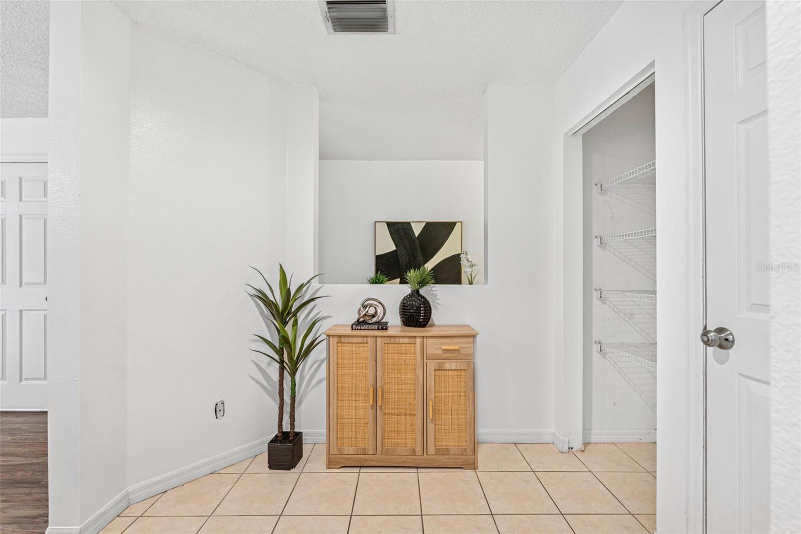 Eat in kitchen space and a large pantry