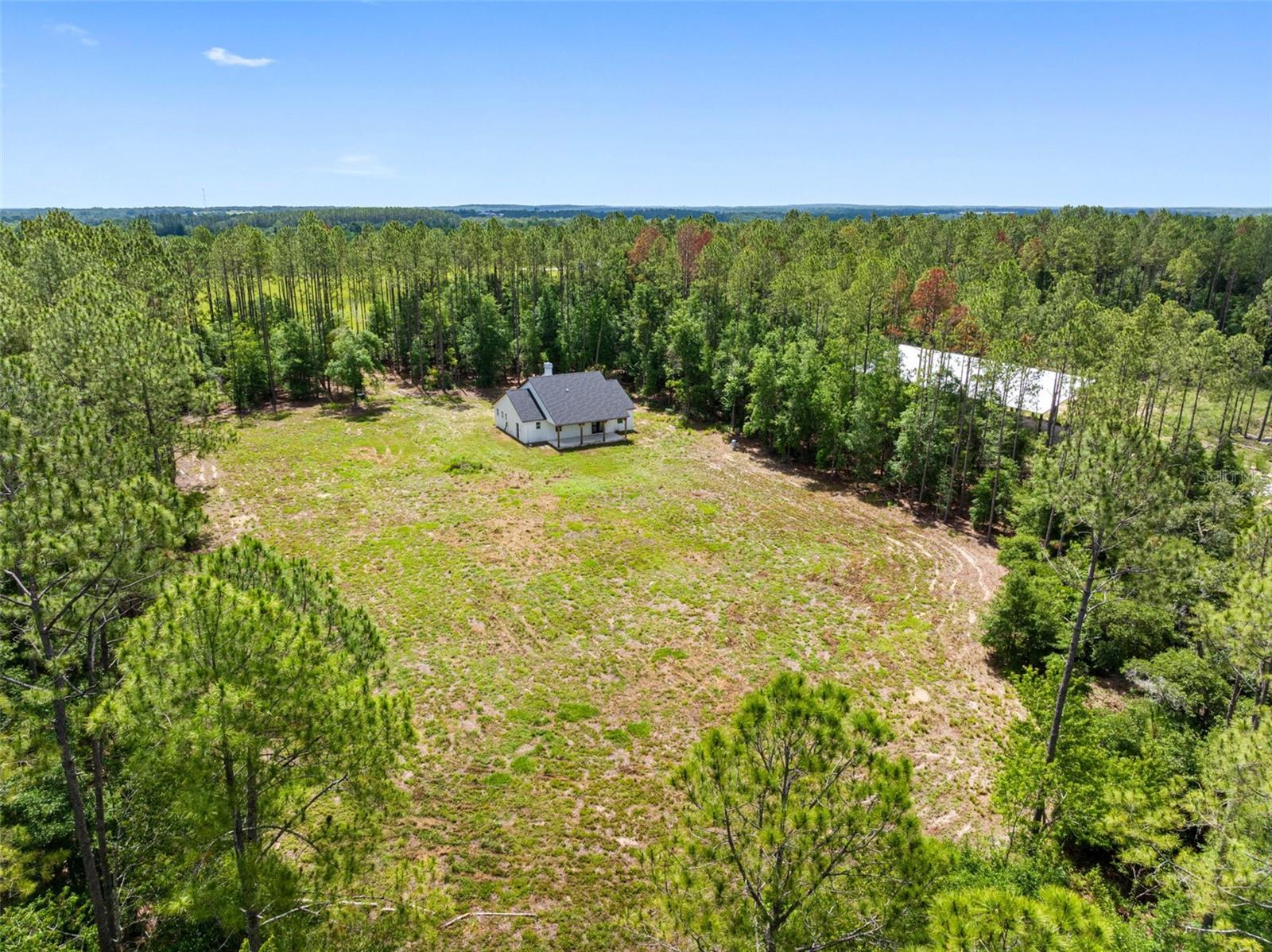 Aerial from the back of property