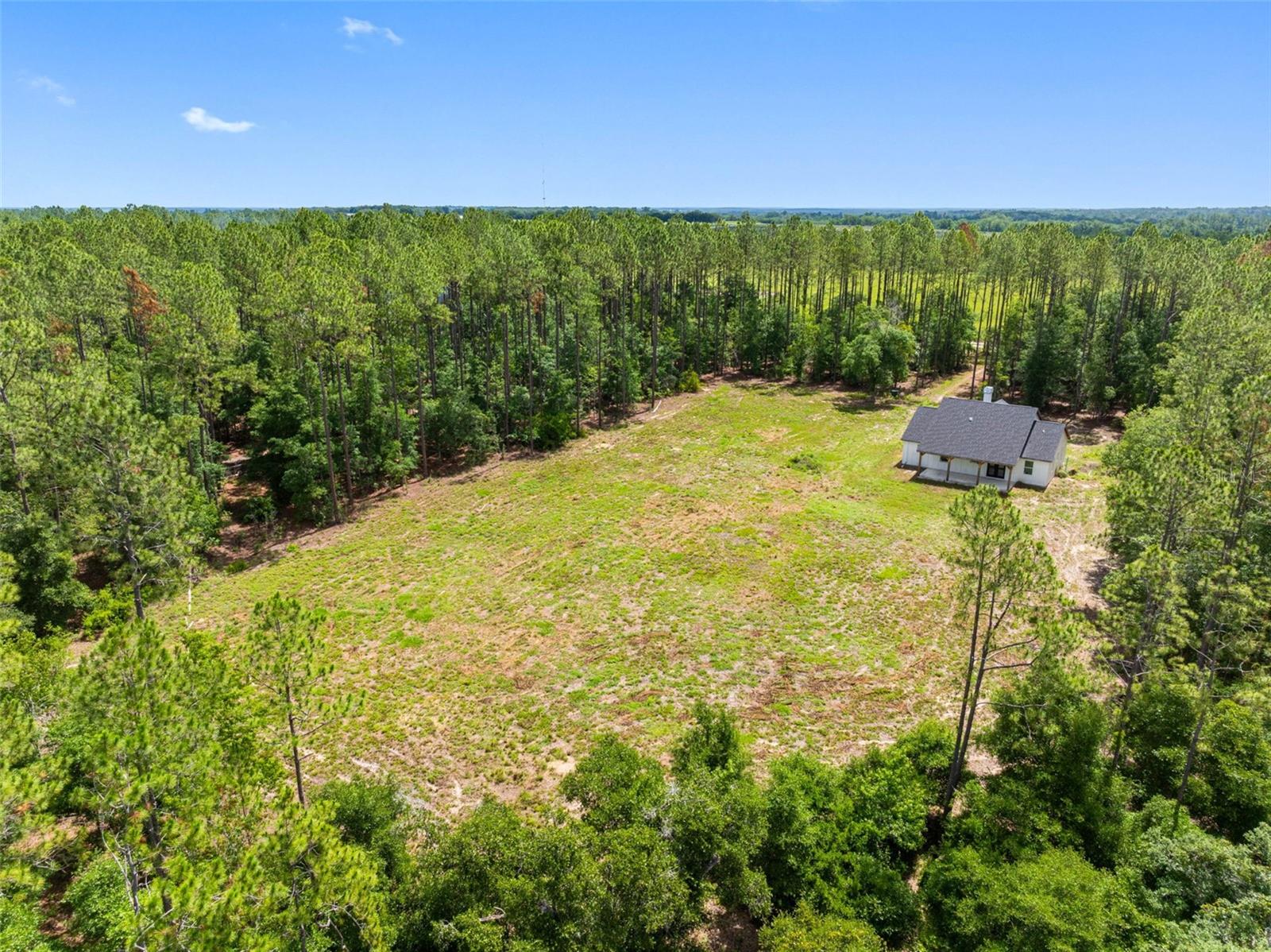 Aerial from the back of property