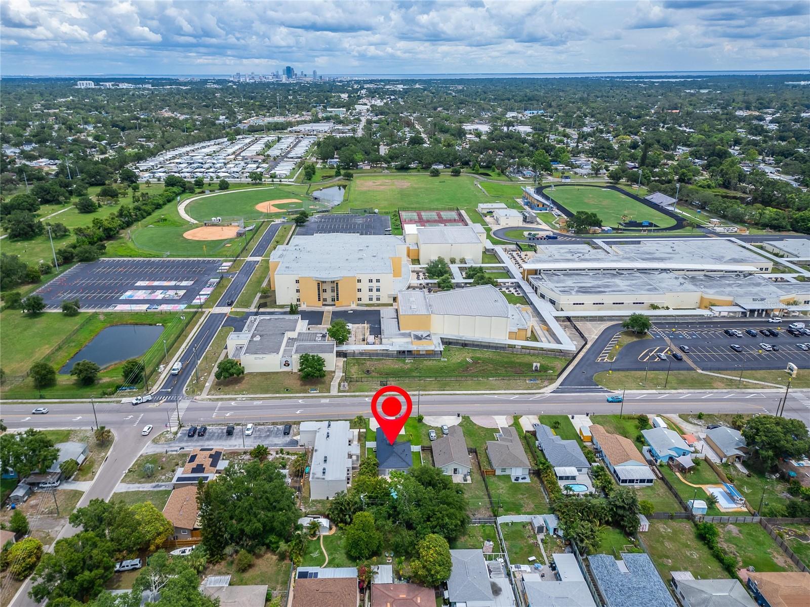 Notice the St. Pete Skyline in the horizon, you're just a short drive to Downtown St. Pete, the Gulf beaches, and only 30 minutes to Tampa International Airport.