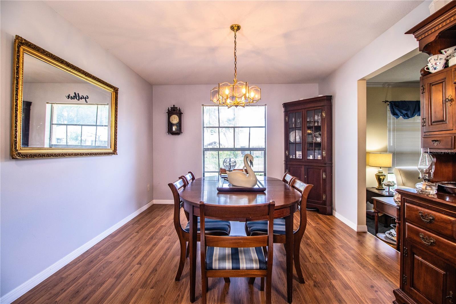 Bright and inviting formal dining space connects seamlessly to the kitchen and main living areas.