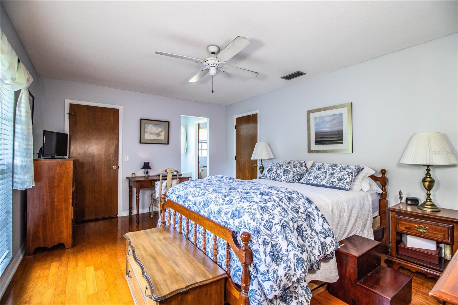 The primary suite offers not one, but two closets—perfect for keeping wardrobes organized and clutter-free.