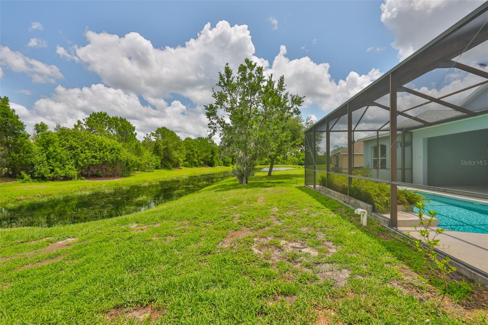 Your private pool and pond waterview