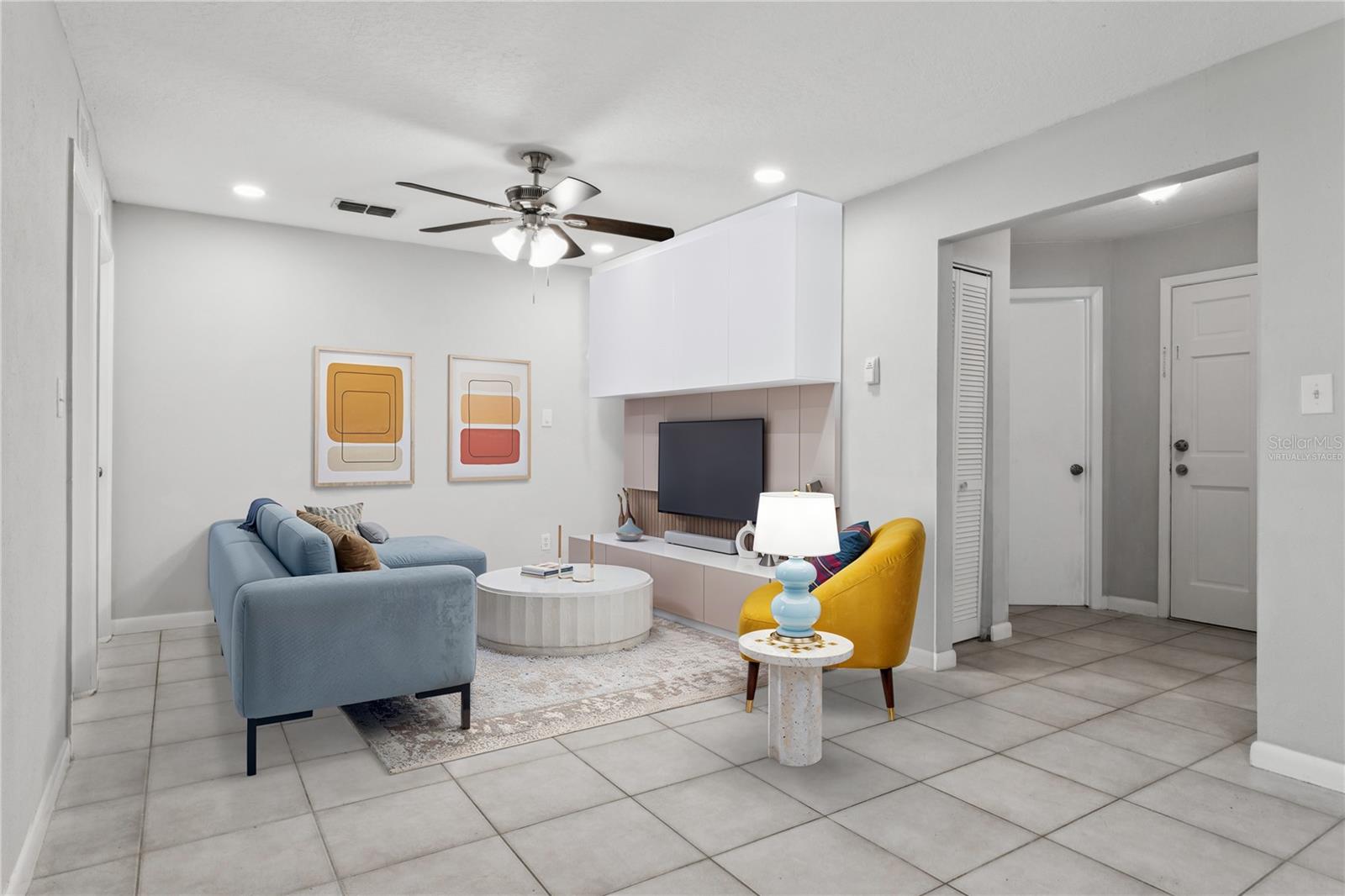 virtually staged Living room