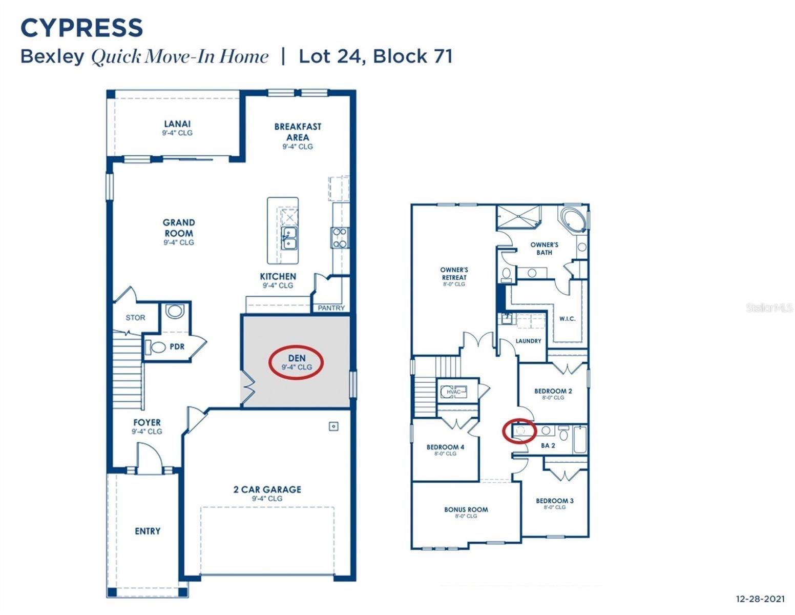 Floorplan provided by Builder