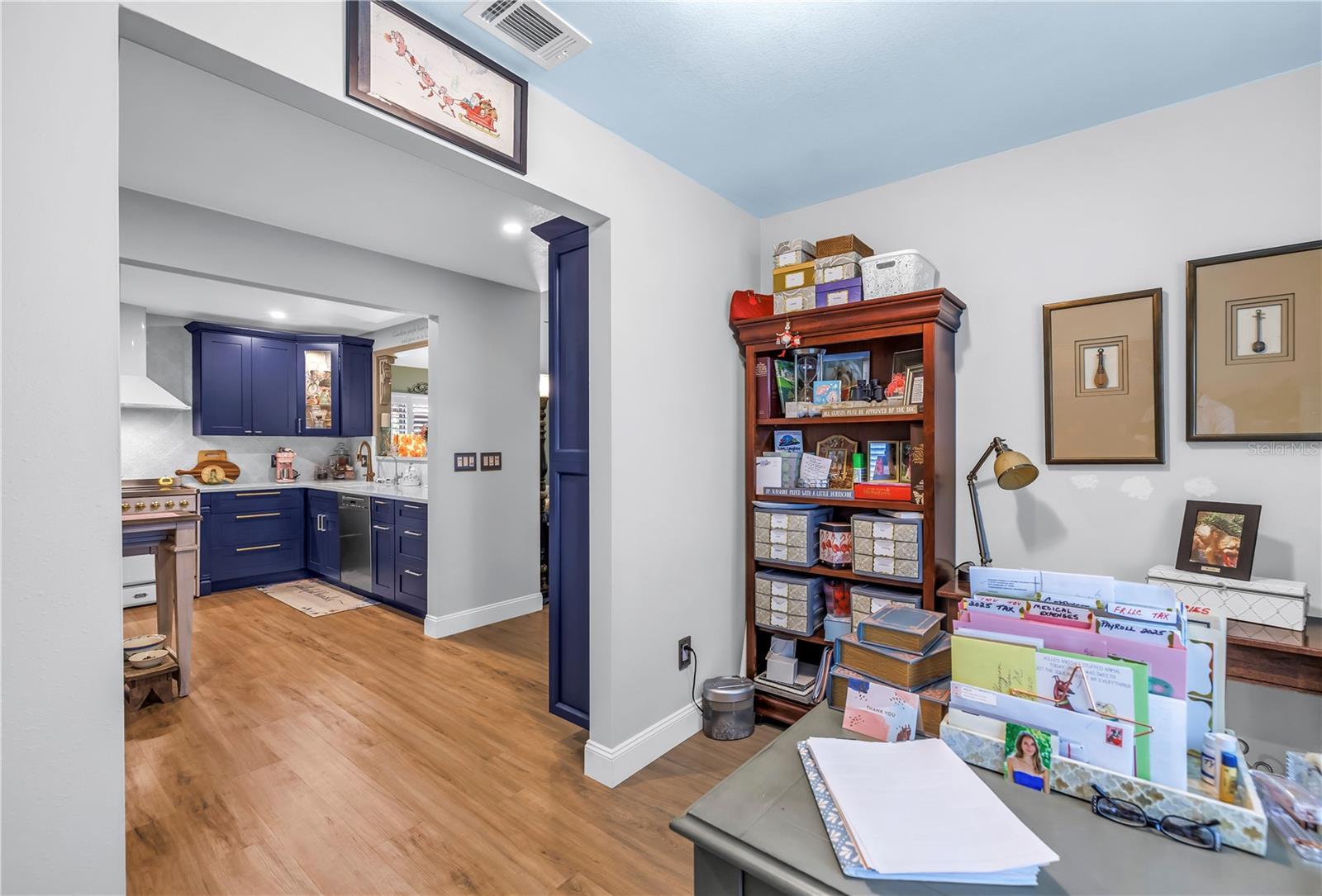 Office Area Open To Kitchen