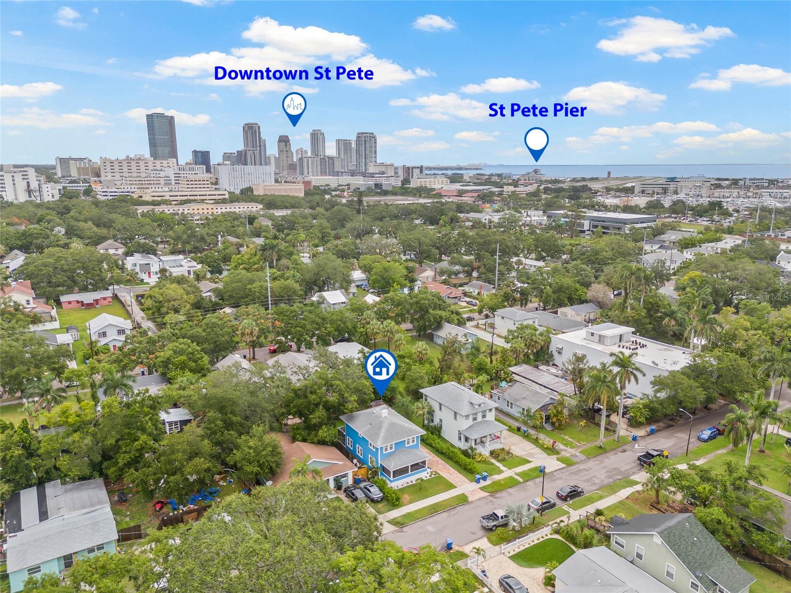 Ideally located, this home is minutes from Downtown St. Pete and the beautiful St. Pete Pier.