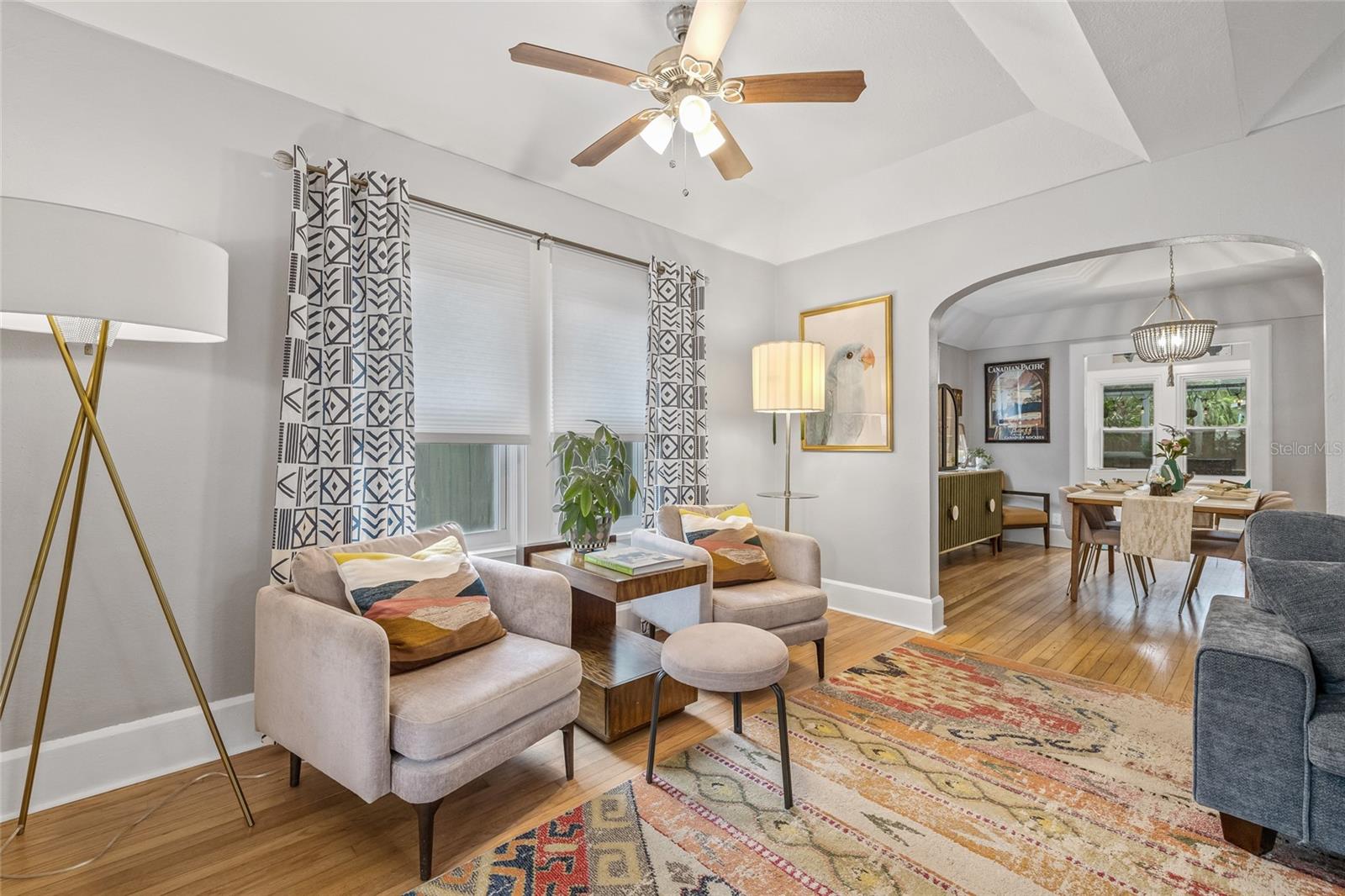 With the multiple impact resistant windows throughout, there is no shortage of light.