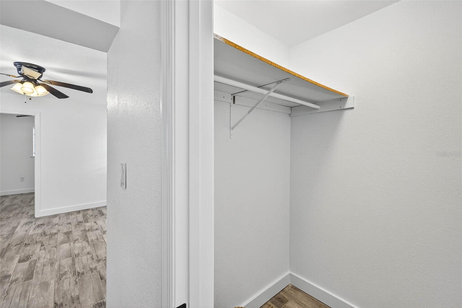 small house walkin closet