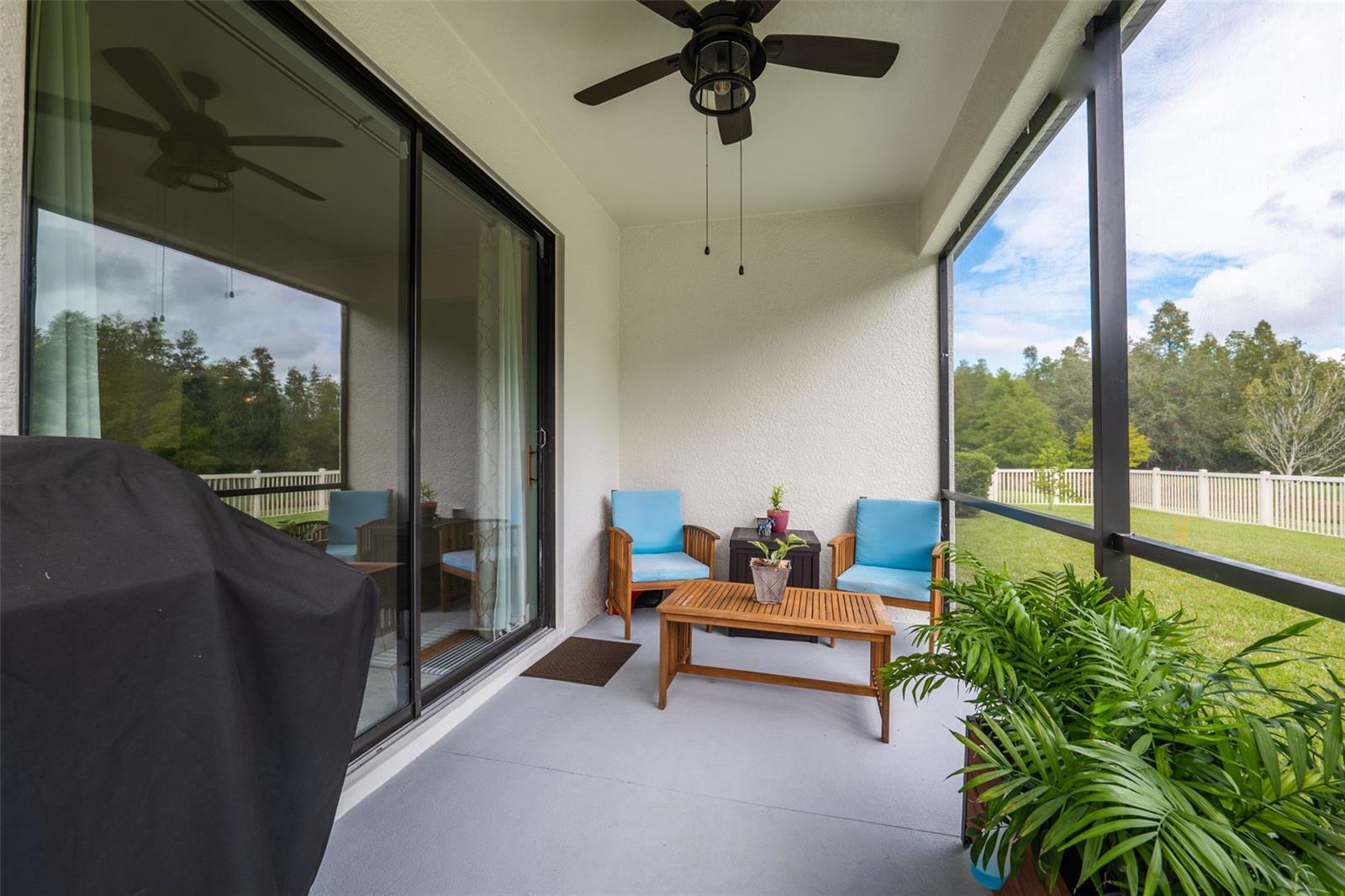 Enclosed back patio