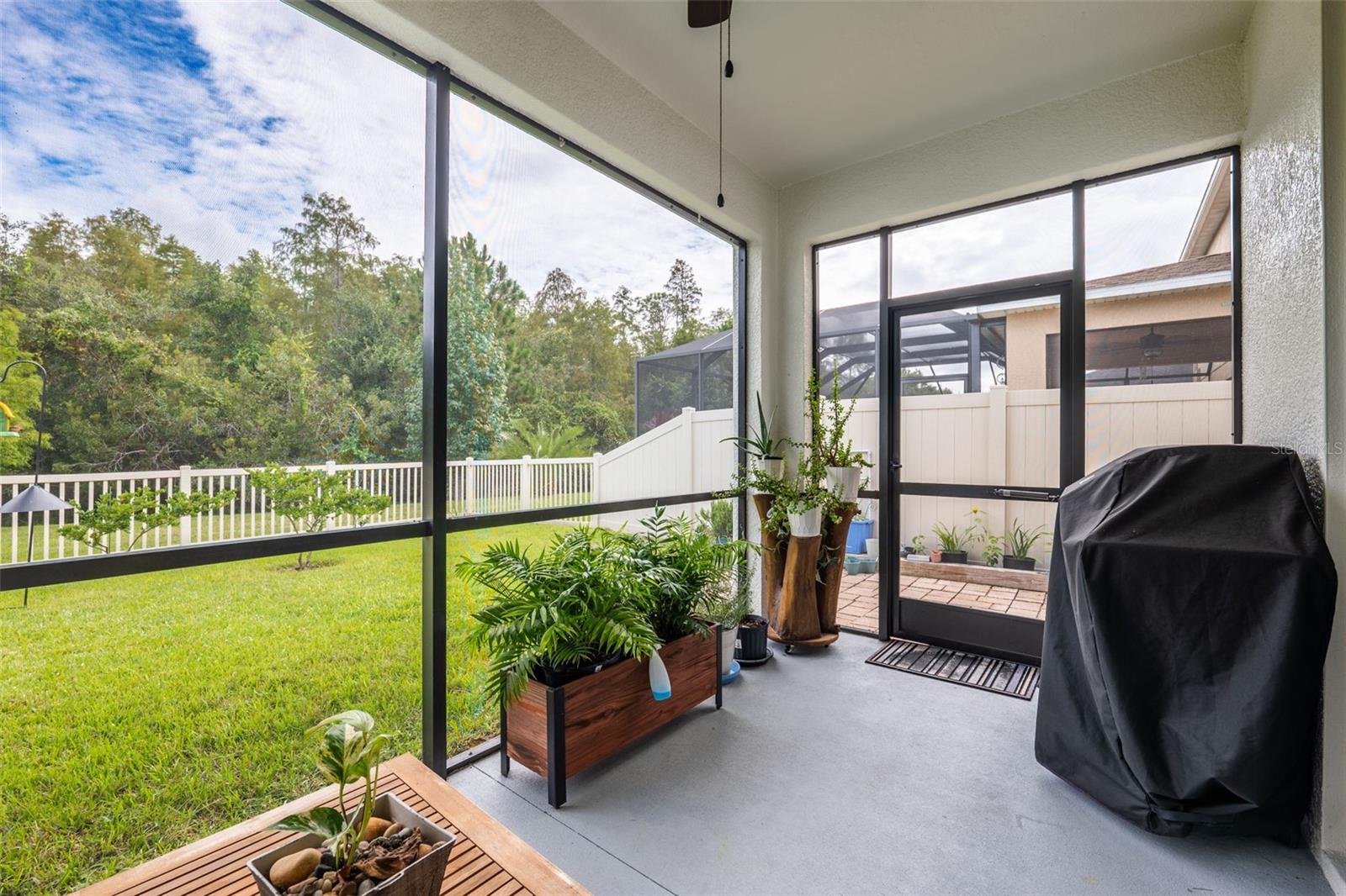 Enclosed back patio