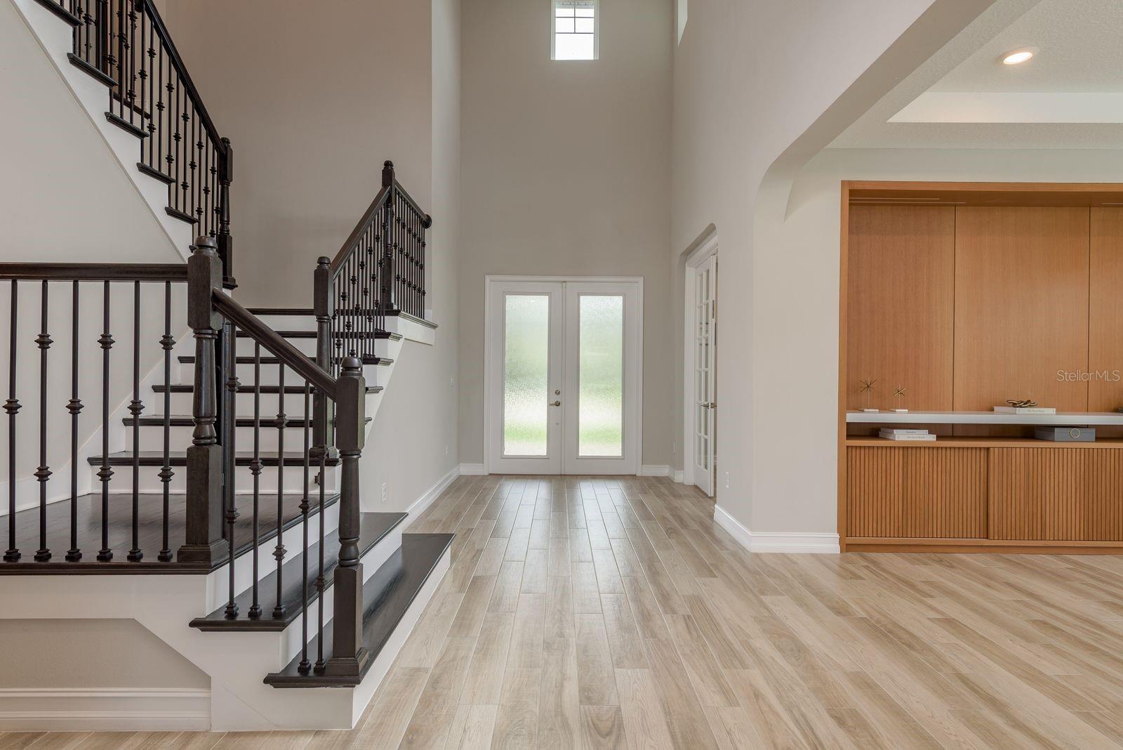 Designer built ins throughout the house.
