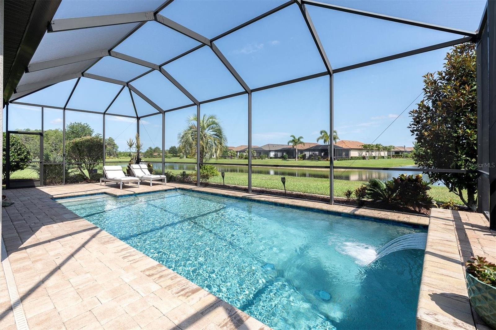 SPARKLING POOL OVER LOOKING POND