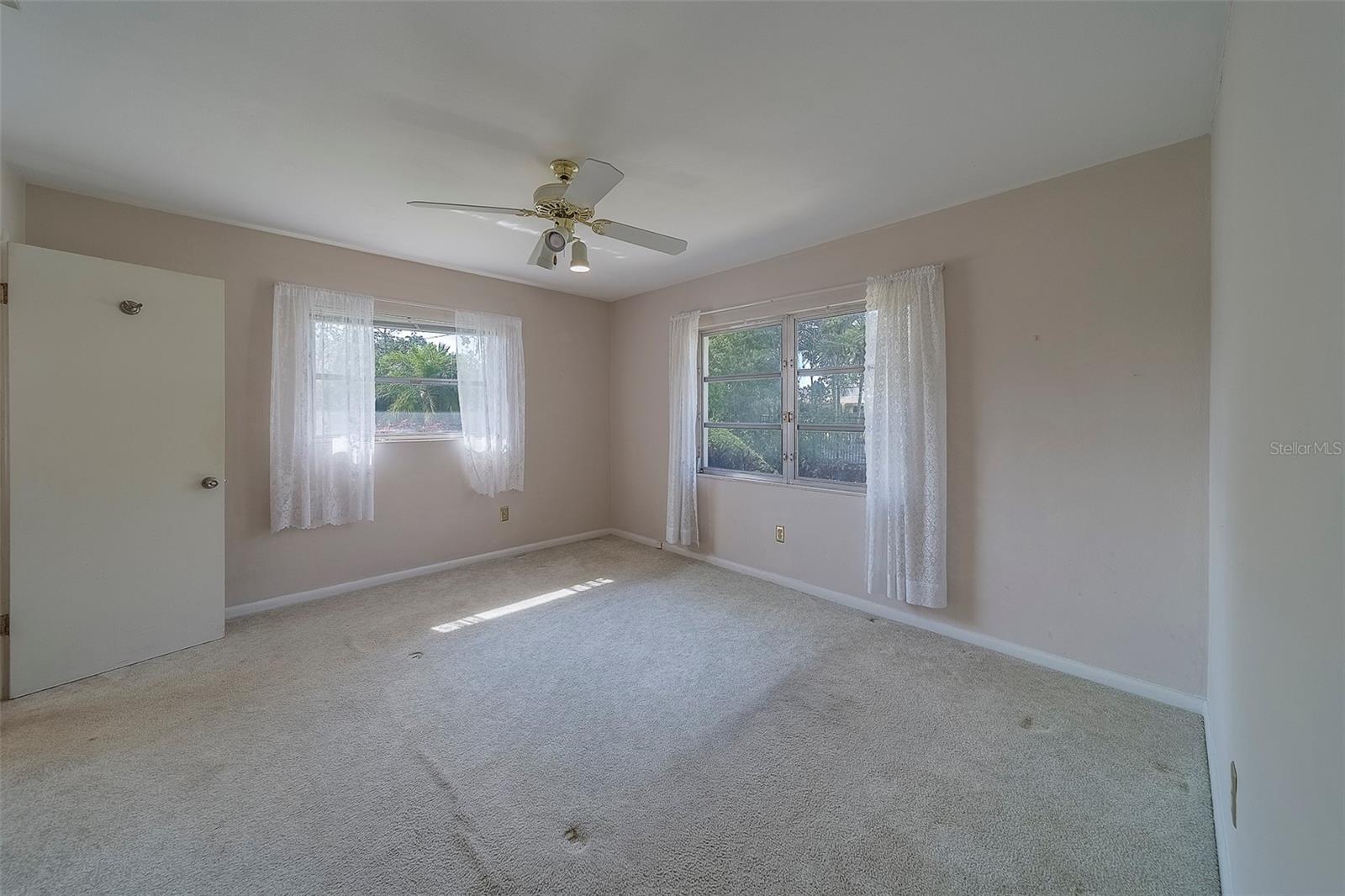 Master Bedroom in this split plan home