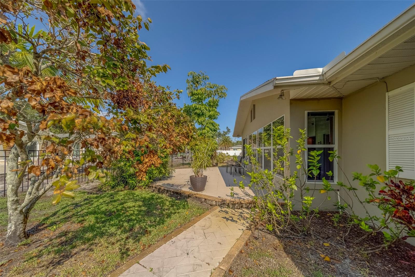 Back Patio sidewalk