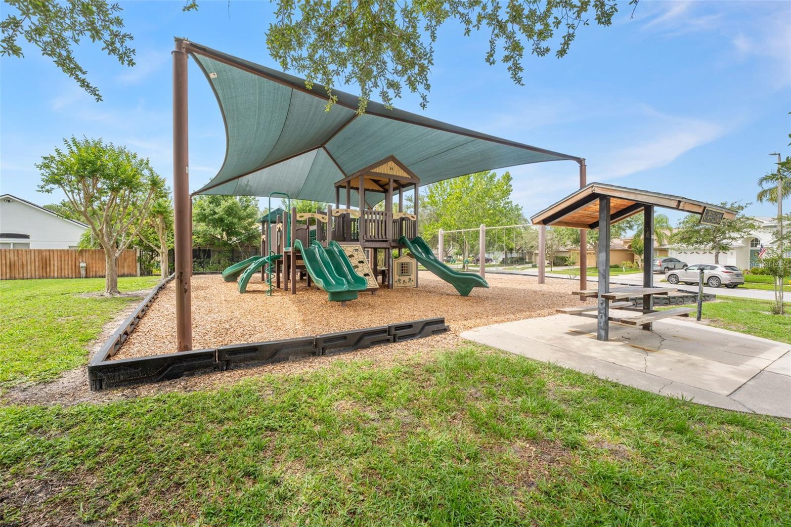 Play ground set diagonally from the home!