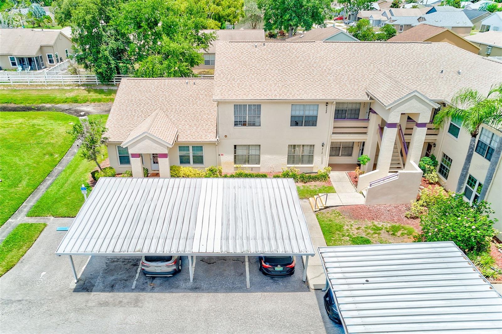 AERIAL BUILDING WITH CARPORT