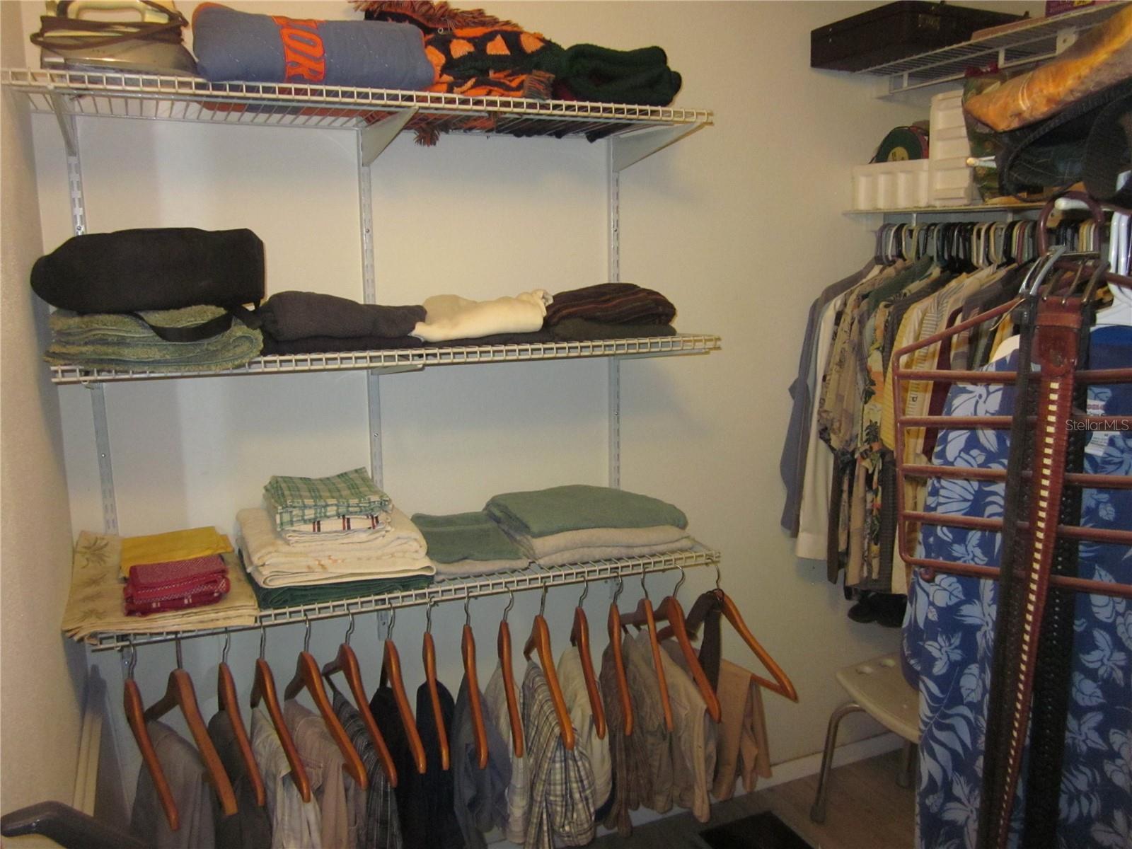 Walk-in closet with organizers