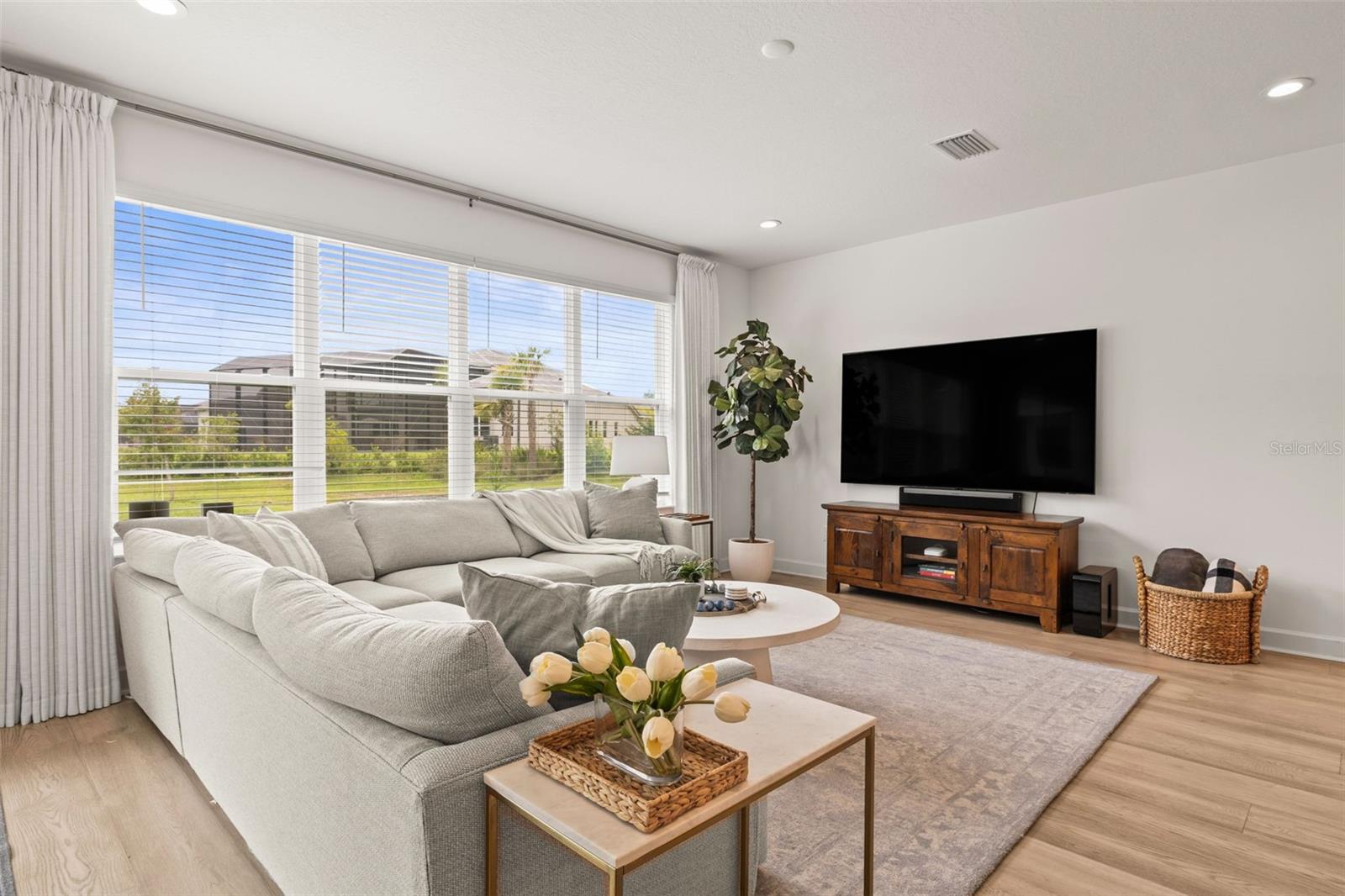 Livingroom with pocket sliding door