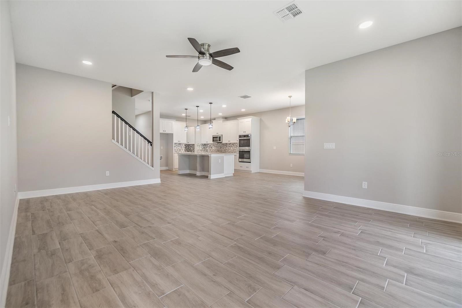 Gorgeous wood look tile flooring