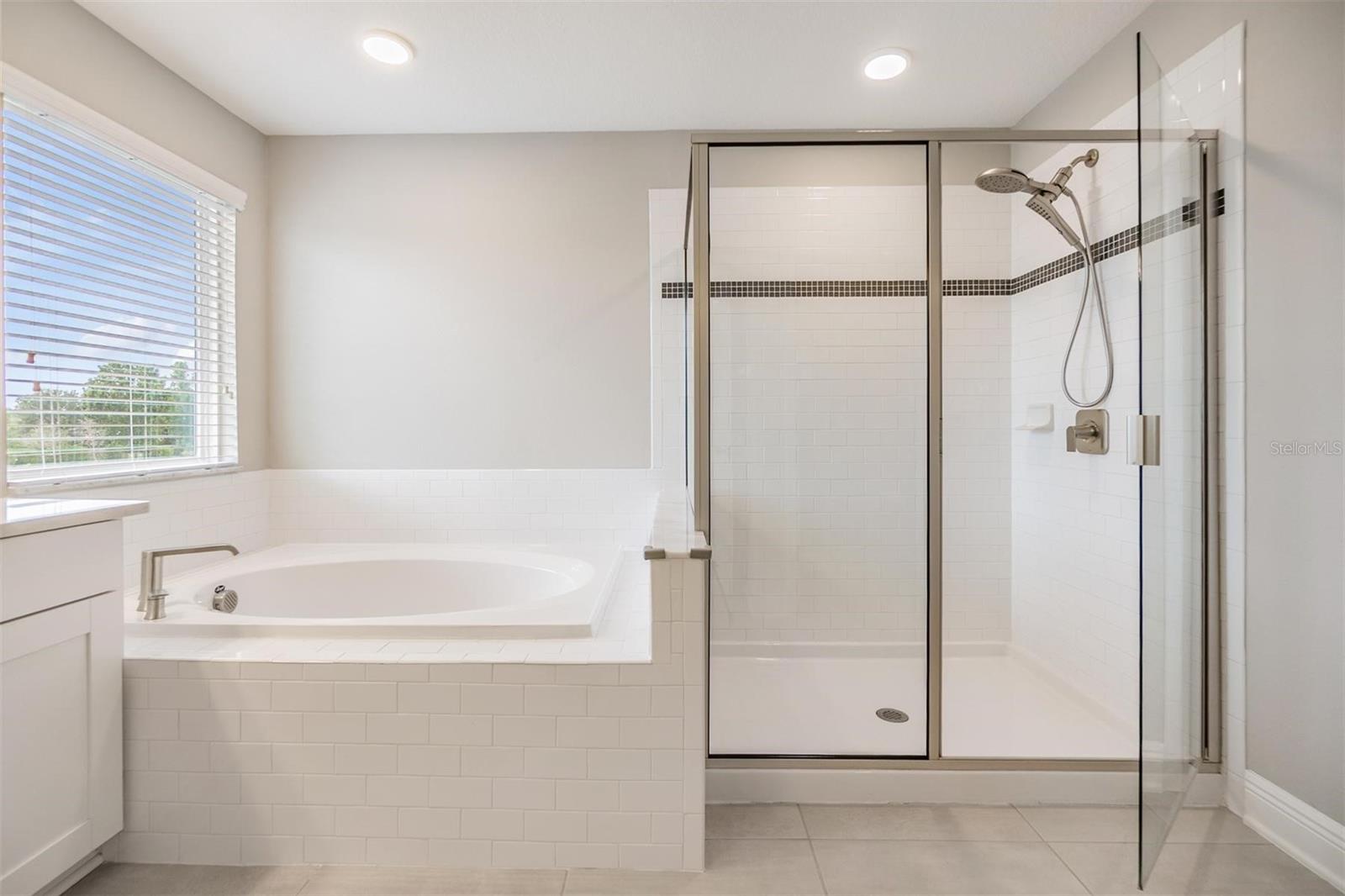 Soaking tub & Walk-in shower
