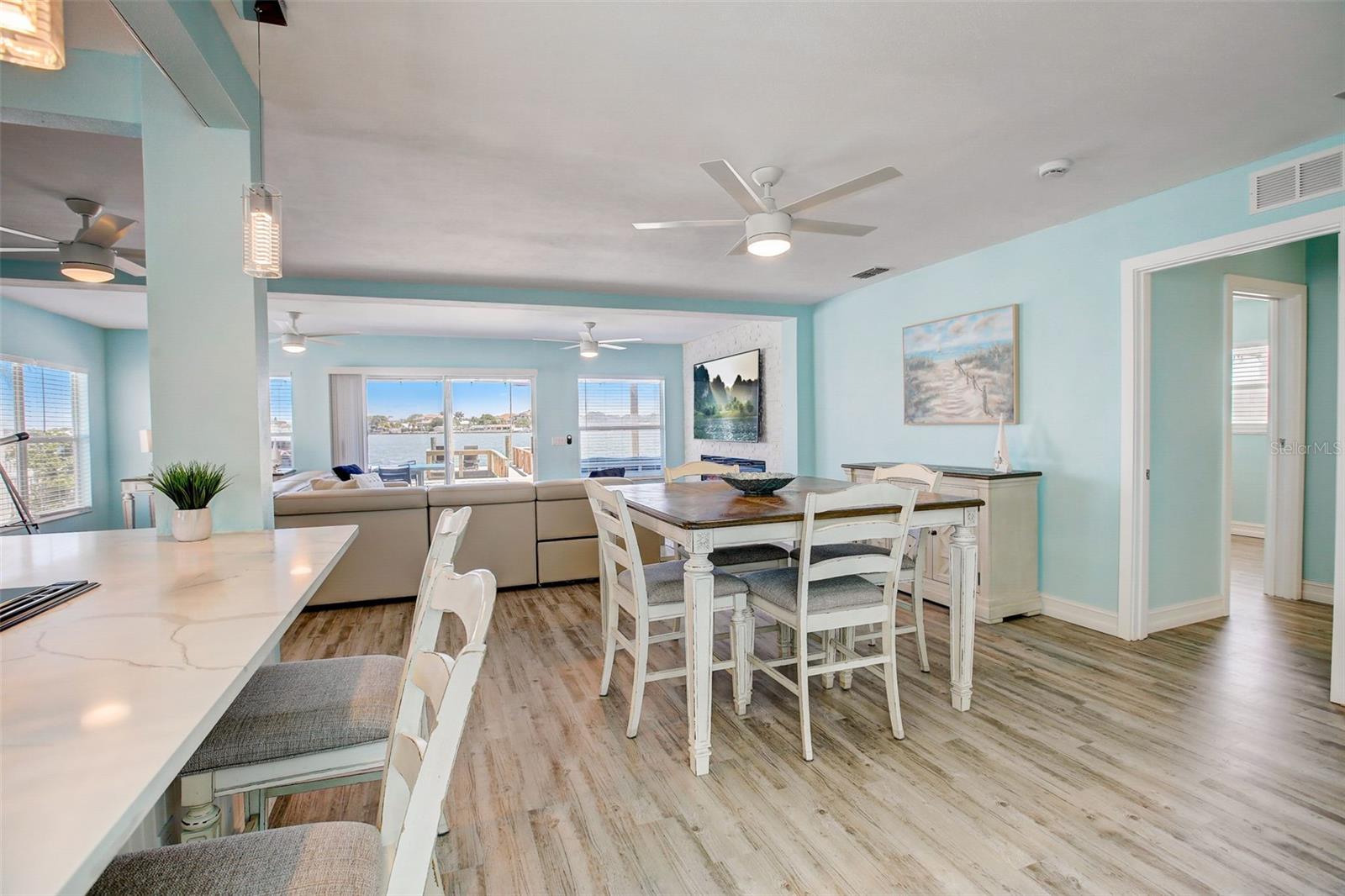 Open living room/dining room floor plan
