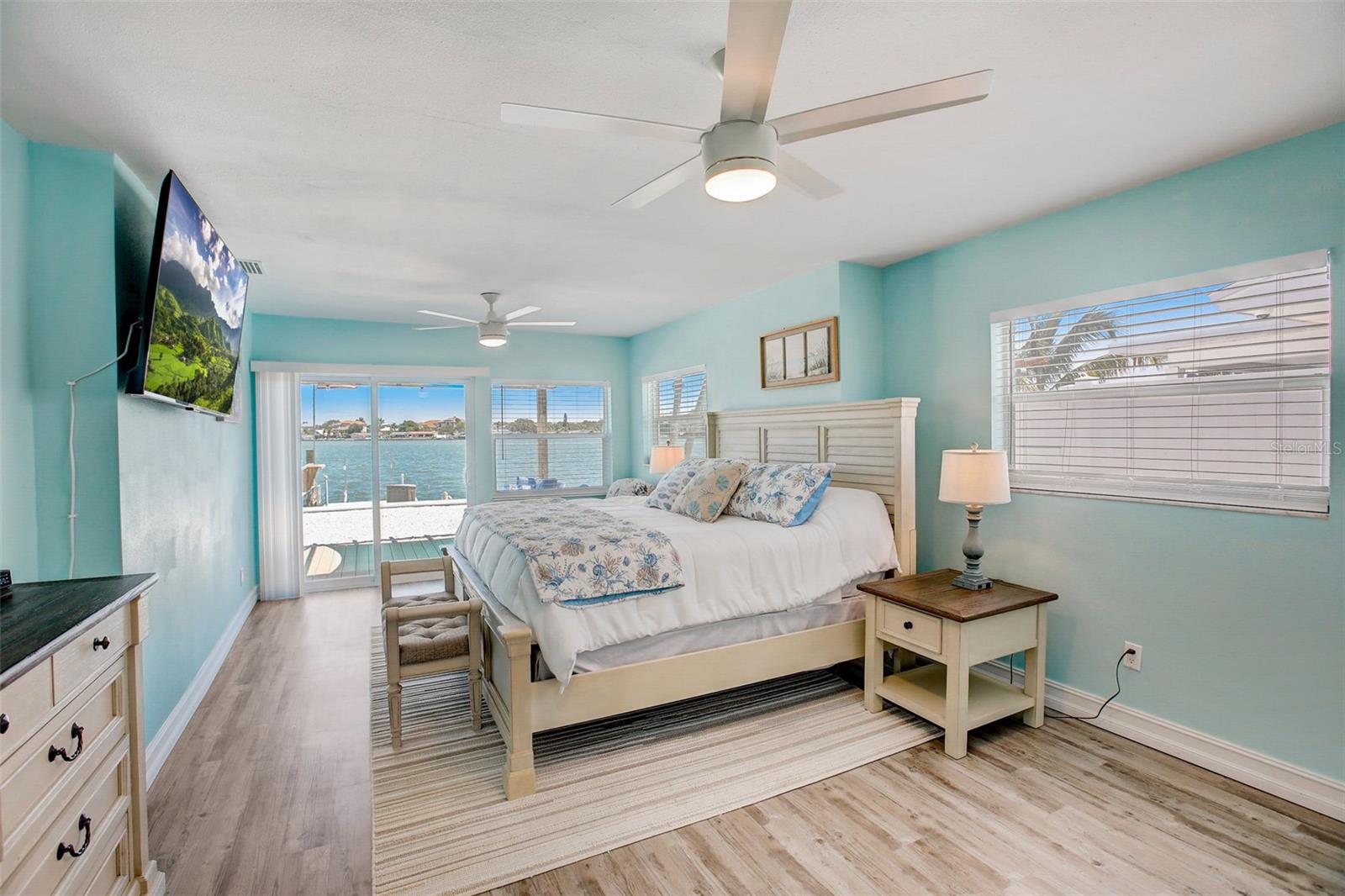 Bedroom #1 with water view