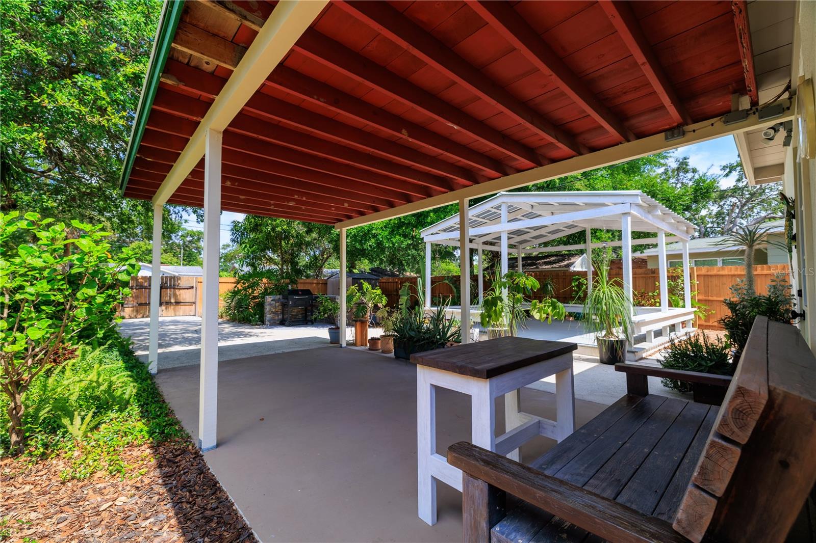 With a backyard to die for!