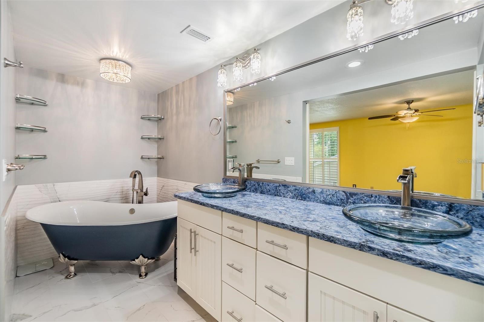 Clawfoot tub in Primary bathroom