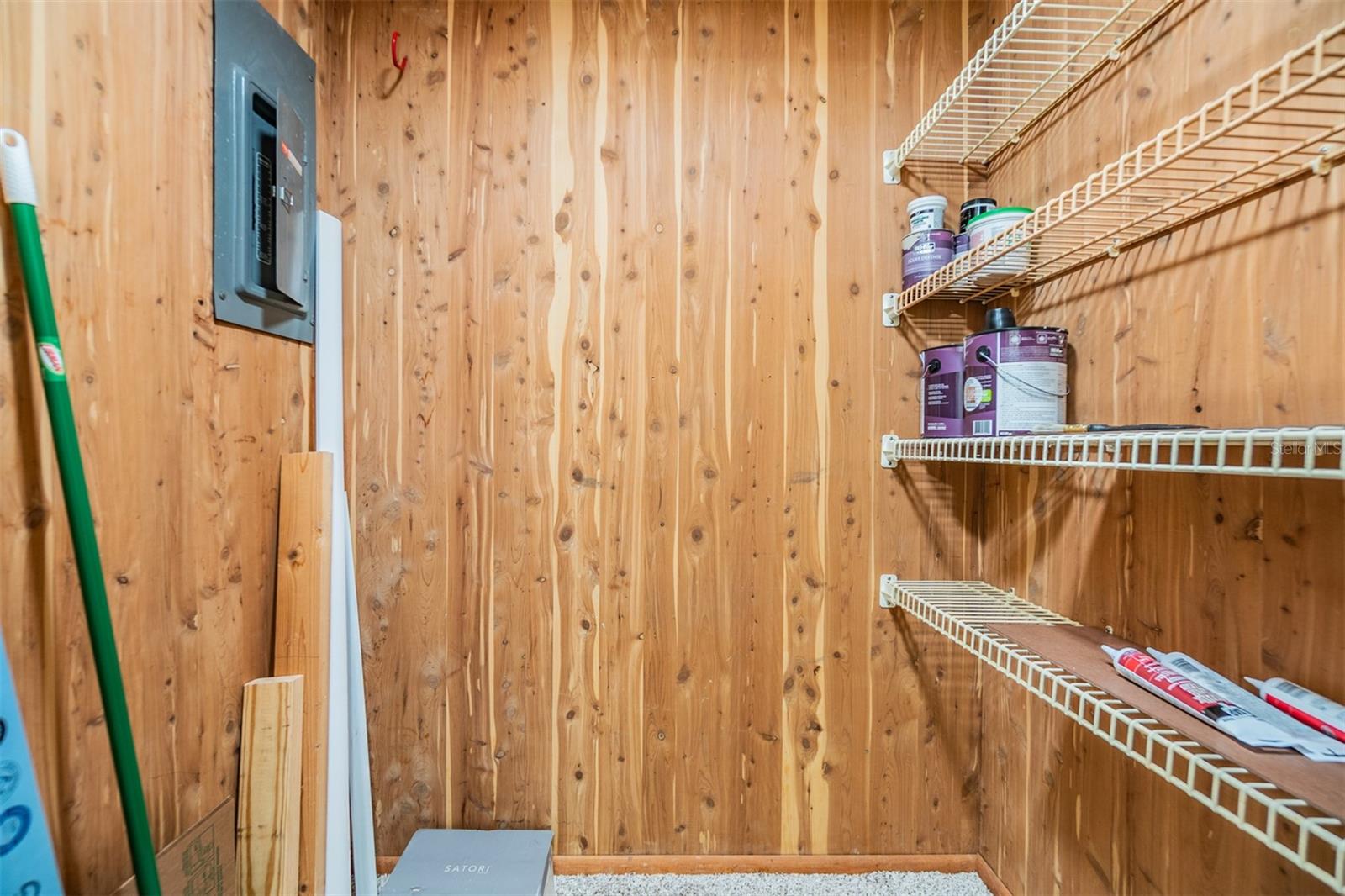 Inside utility closet.