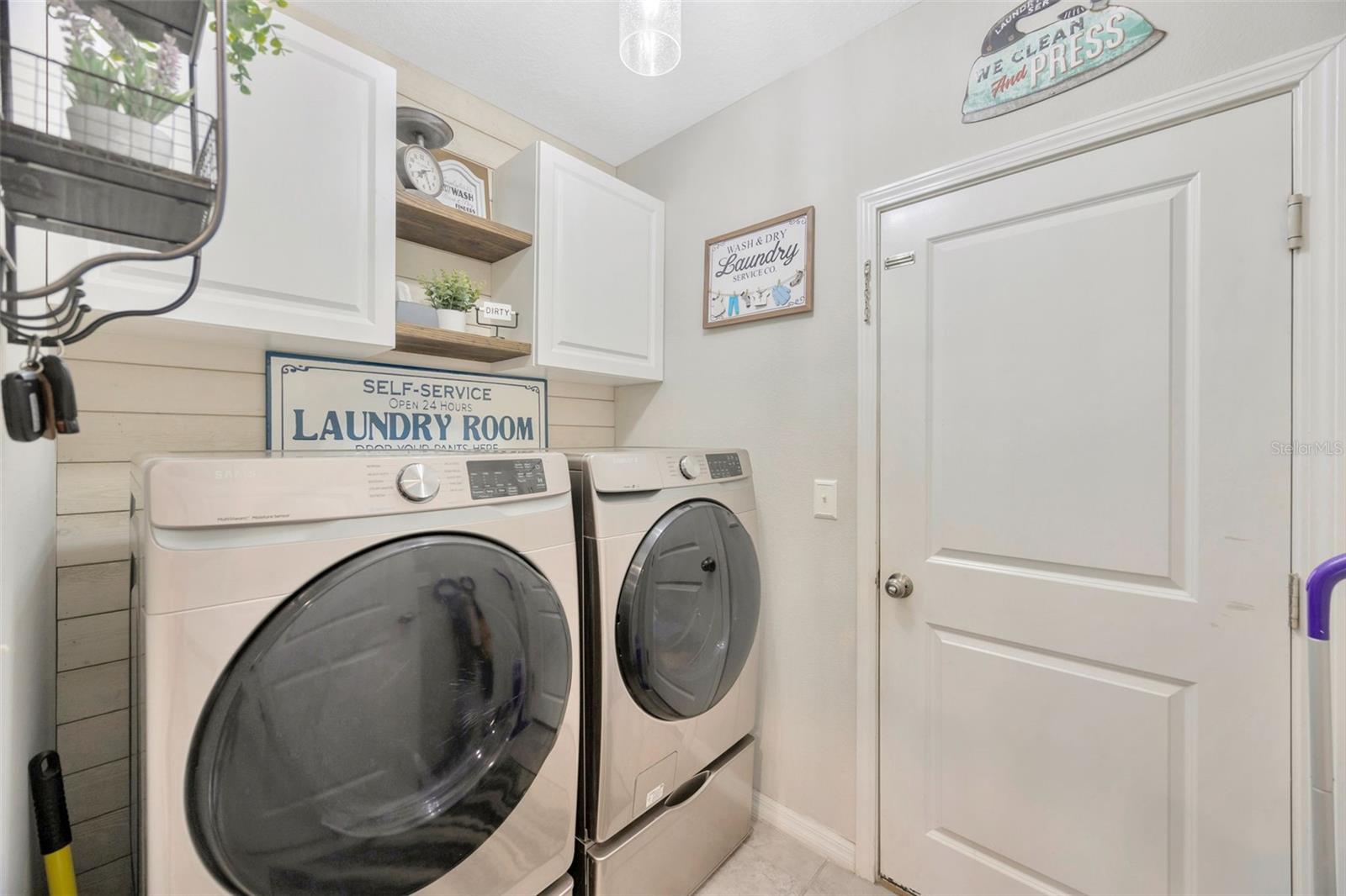 laundry room door to garage