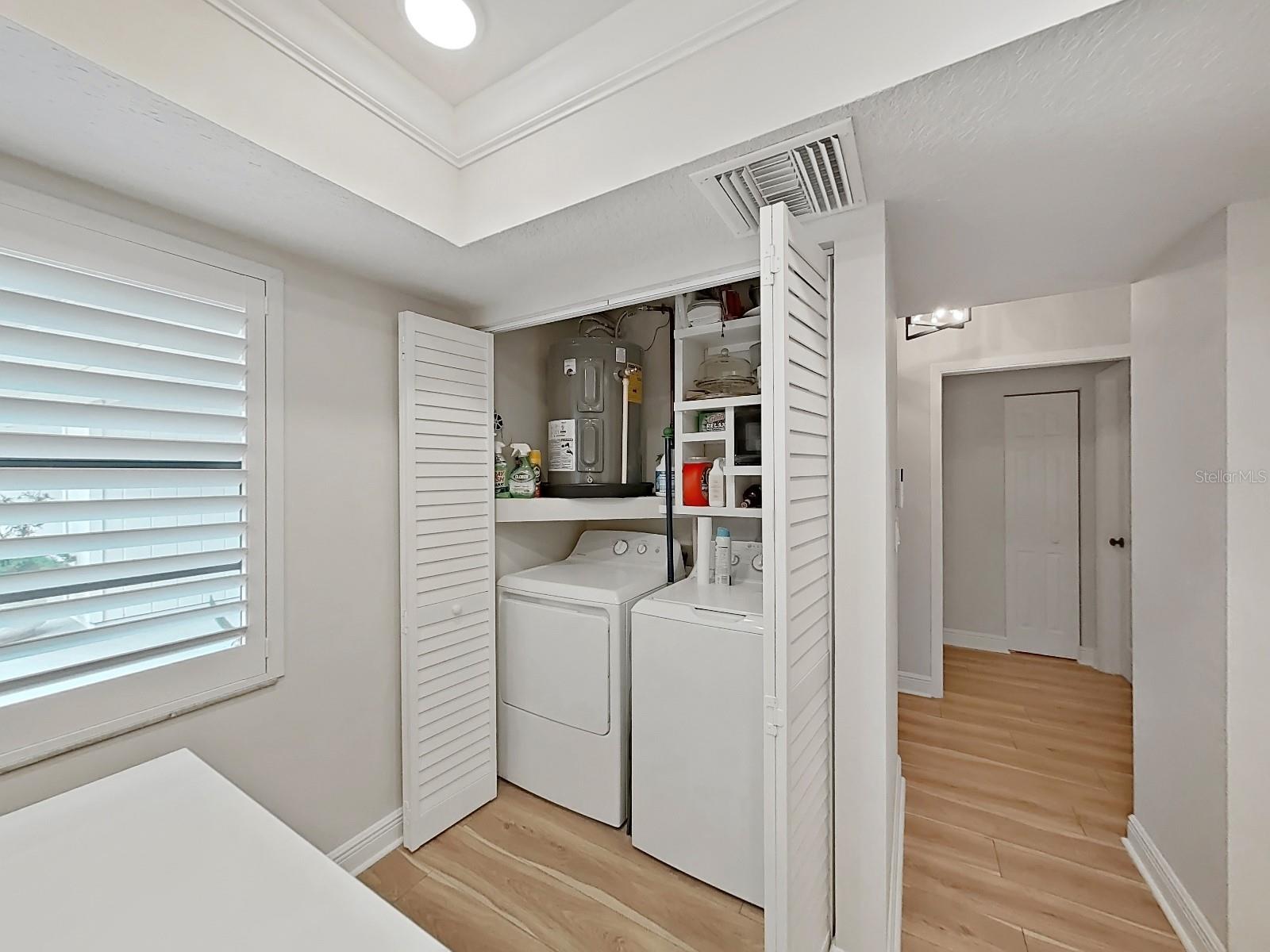 Laundry Closet in Kitchen