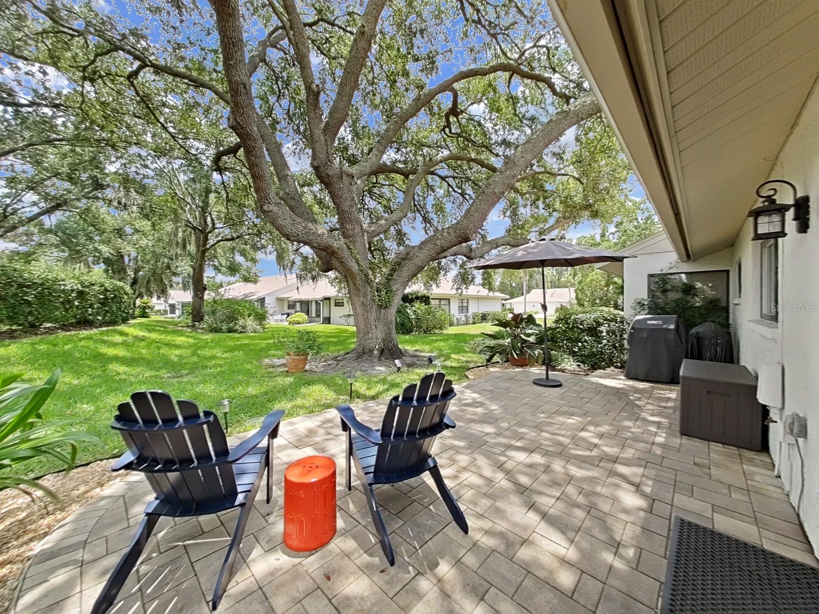 Rear paver patio